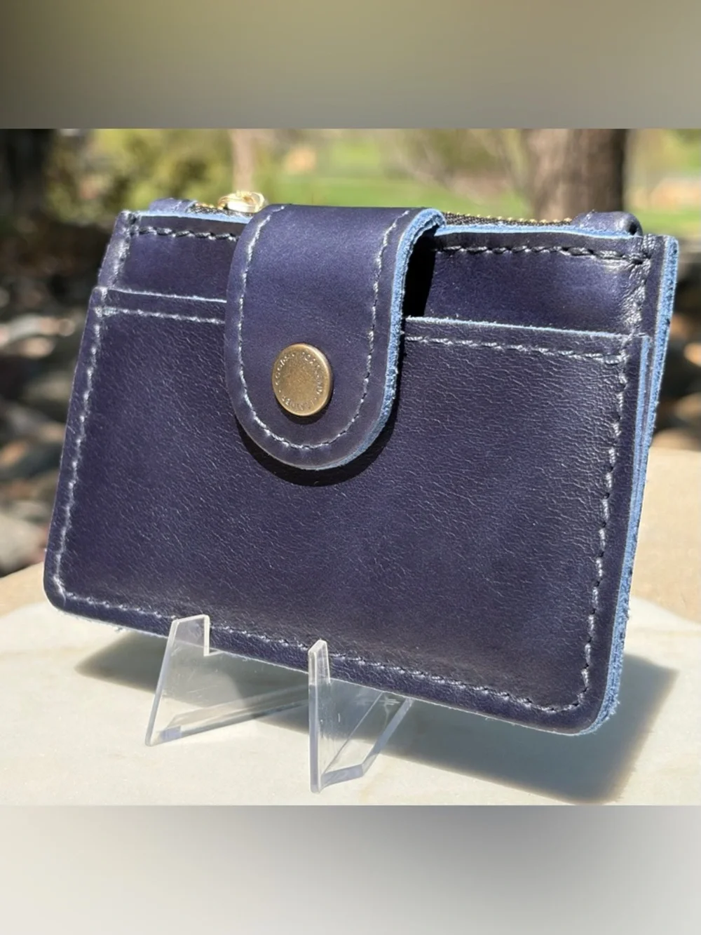 Sabrina Wallet Portland Leather Cowboy Blue NWOT